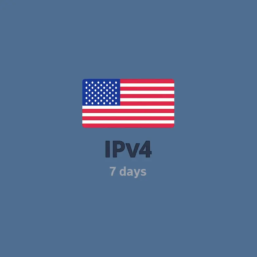 IPv4-прокси США, 1 IP на неделю