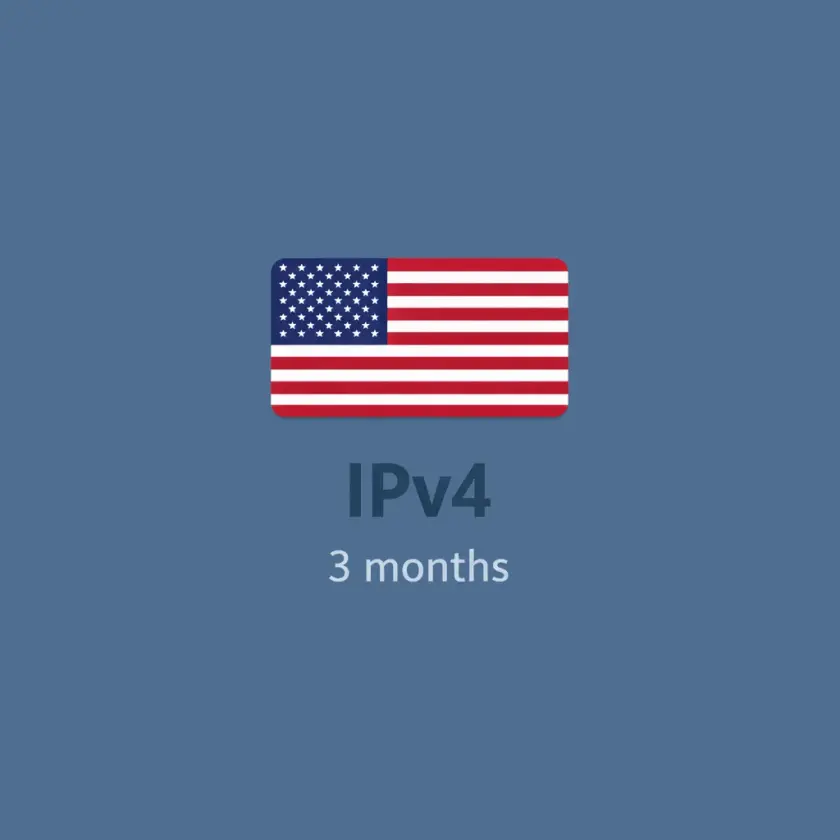 IPv4-прокси США, 1 IP на 3 месяца