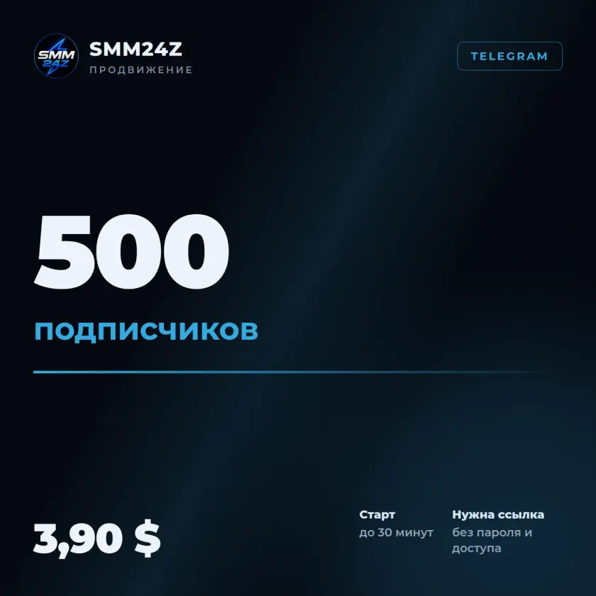Подписчики в Telegram-канал — 500