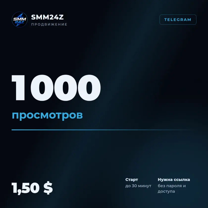 Просмотры постов в Telegram — 1000 на 10 последних публикаций